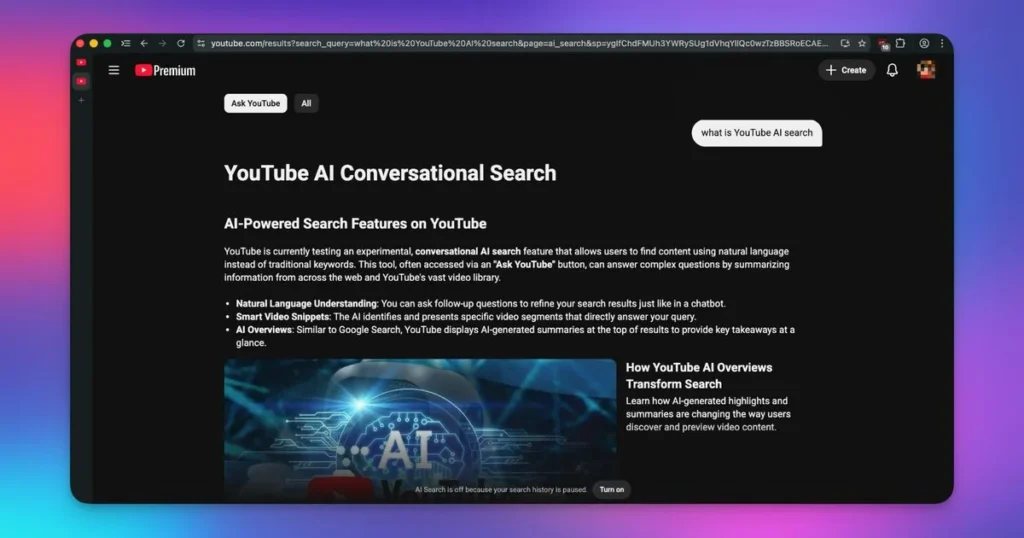 A YouTube új csevegős kereséssel válaszgyárrá válik