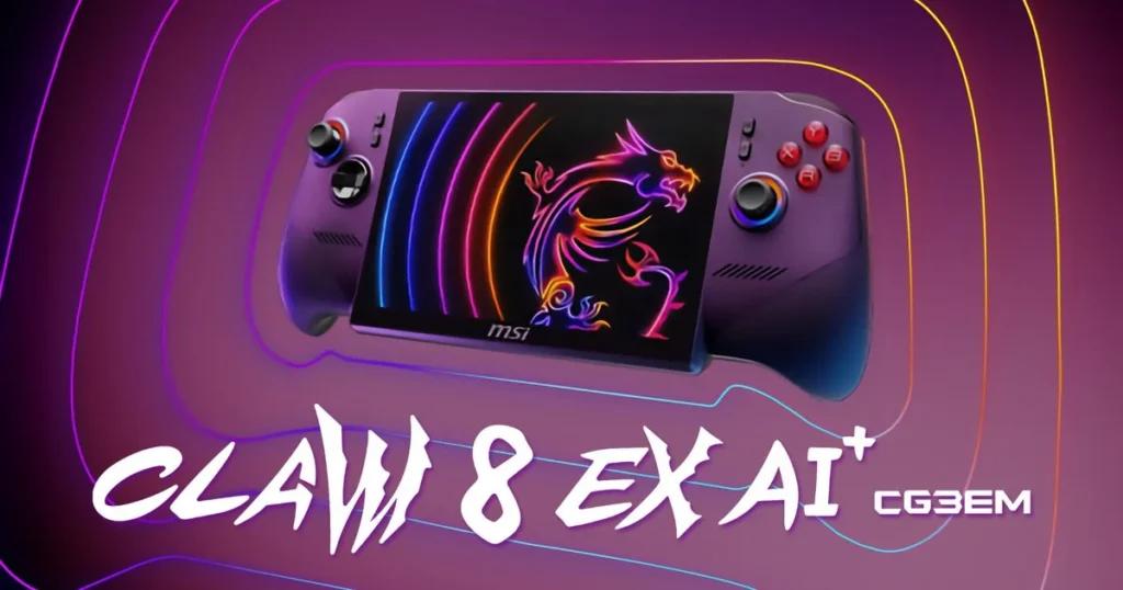 MSI Claw 8 EX AI+ kézikonzol: konzolszintű gaming útközben MSI Claw 8 EX AI+ kézikonzol: konzolszintű gaming útközben