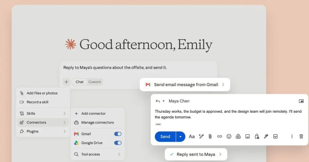 A Claude mostantól válaszolhat és küldhet Gmail A Claude mostantól válaszolhat és küldhet Gmail